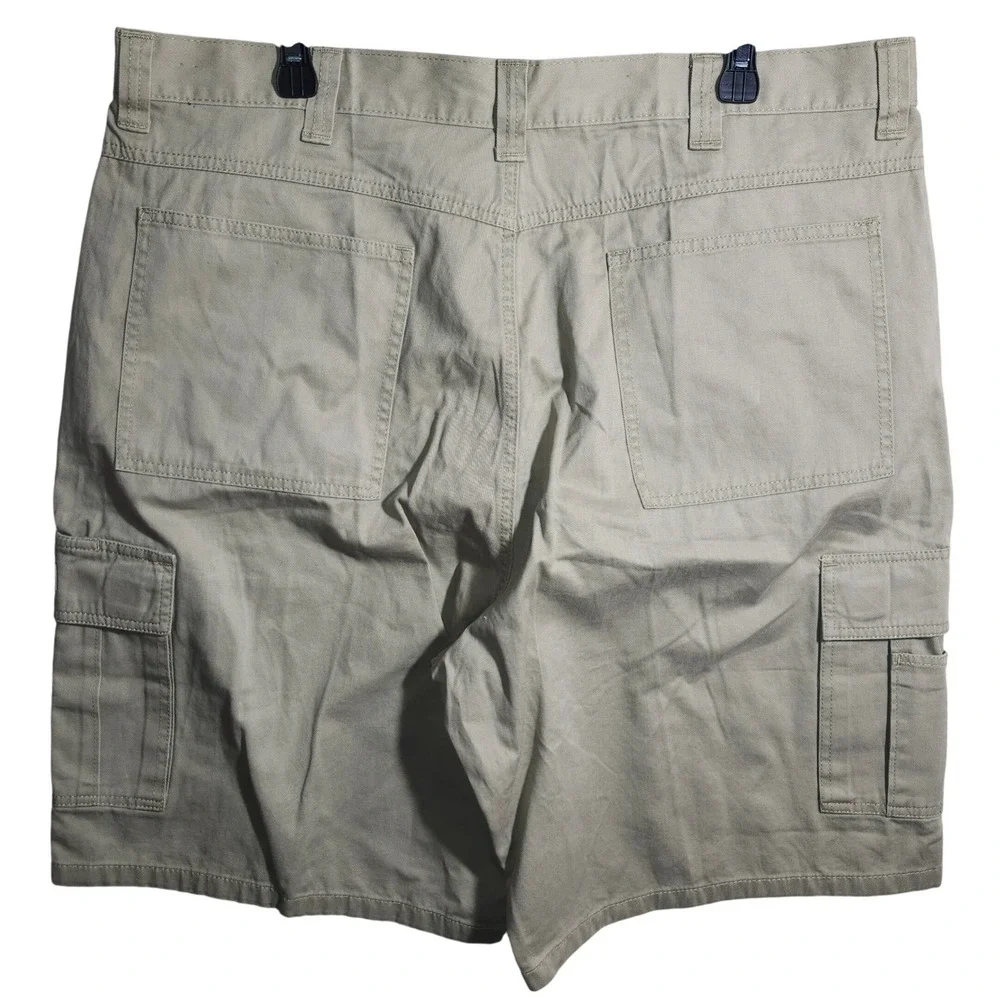 Wrangler Authentic Issue‎ Mens Cargo Shorts Khaki Tan Cotton Twill Size 40